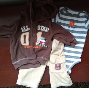 Carter's 3 Piece Outfit All Star Hockey 0-3 months